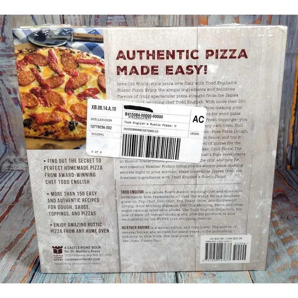Todd English's Rustic Pizza Cookbook‎ - SIGNED